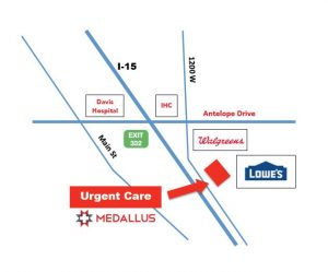 Medallus Layton Location Map